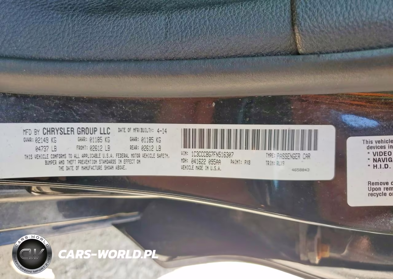 2015 Chrysler 200 S VIN:1C3CCCBG7FN516307 - 12