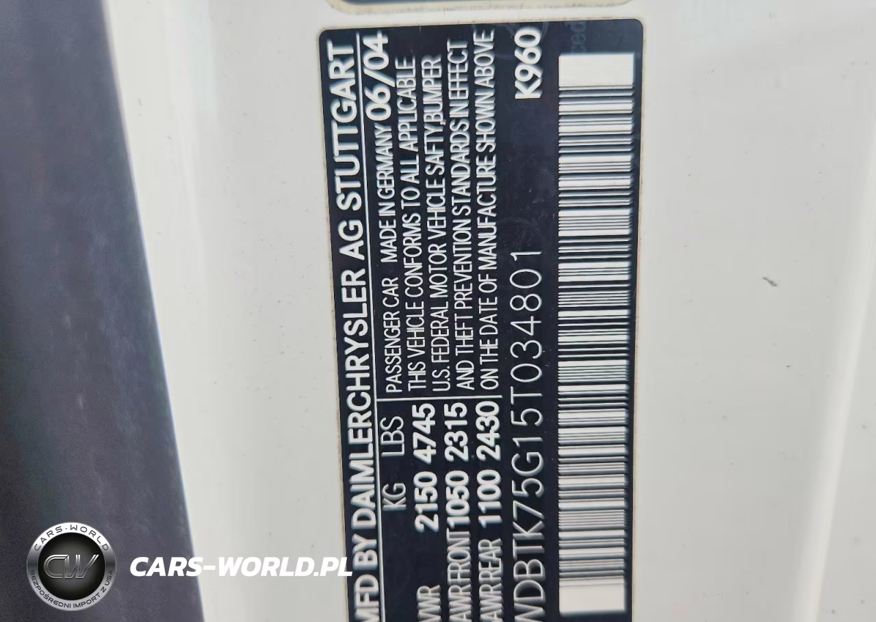 2005 Mercedes-Benz Clk 500 VIN:WDBTK75G15T034801 - 12