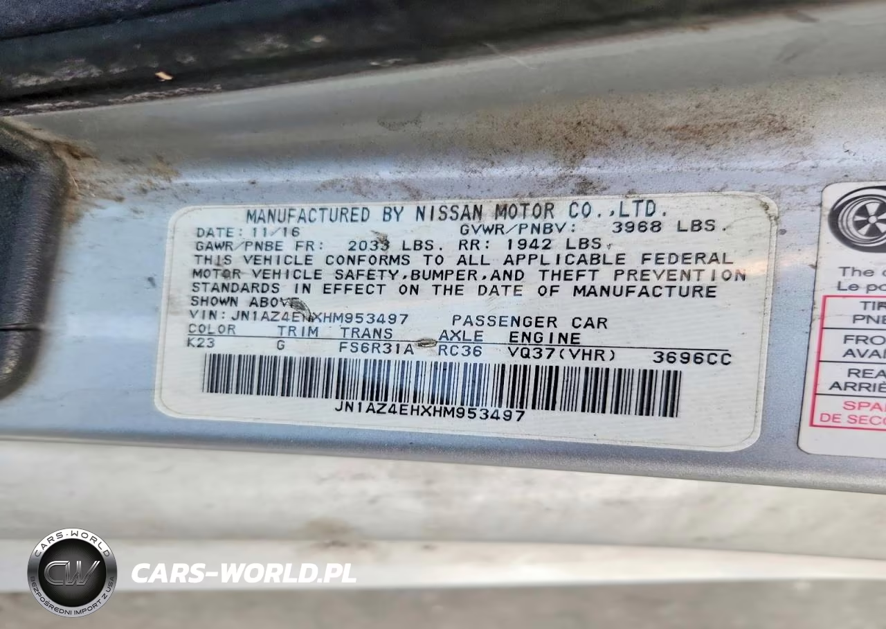 2017 Nissan 370Z Base VIN:JN1AZ4EHXHM953497 - 12