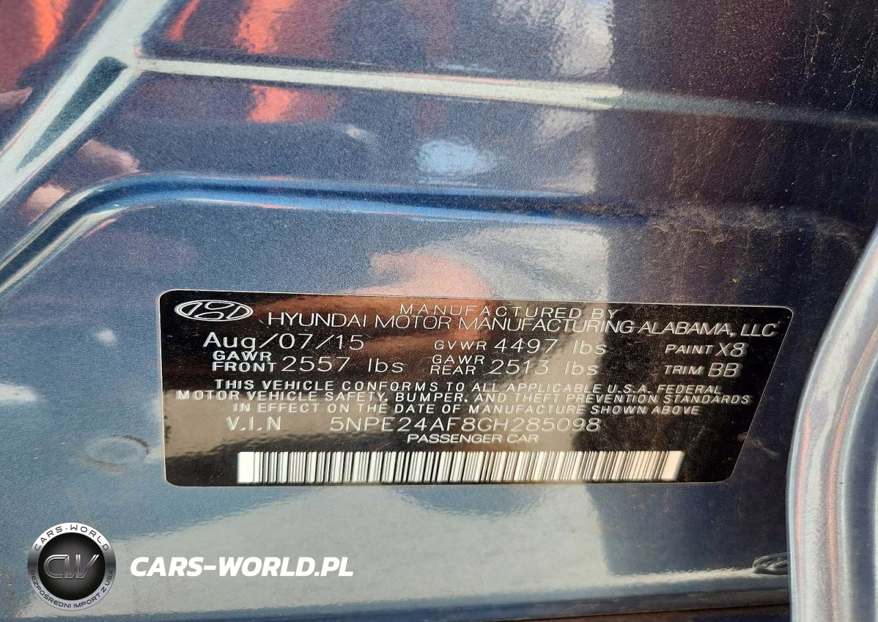 2016 Hyundai Sonata Se VIN:5NPE24AF8GH285098 - 12