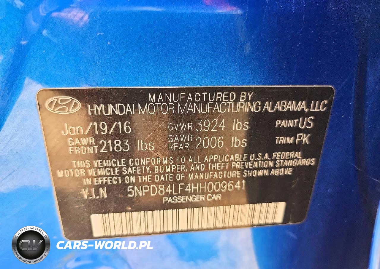 2017 Hyundai Elantra Se VIN:5NPD84LF4HH009641 - 12