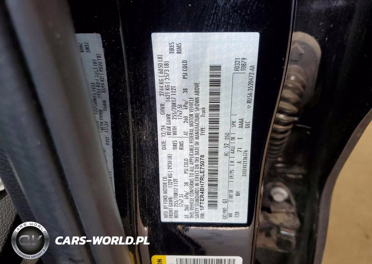 2024 Ford Ranger Xl VIN:1FTER4BH7RLE75078 - 12