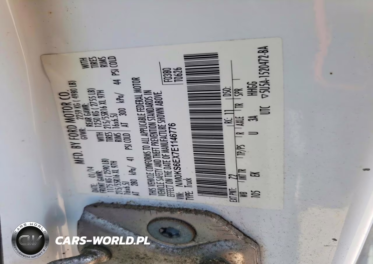 2014 Ford Transit Connect Xl VIN:NM0KS6EX7E1146776 - 12