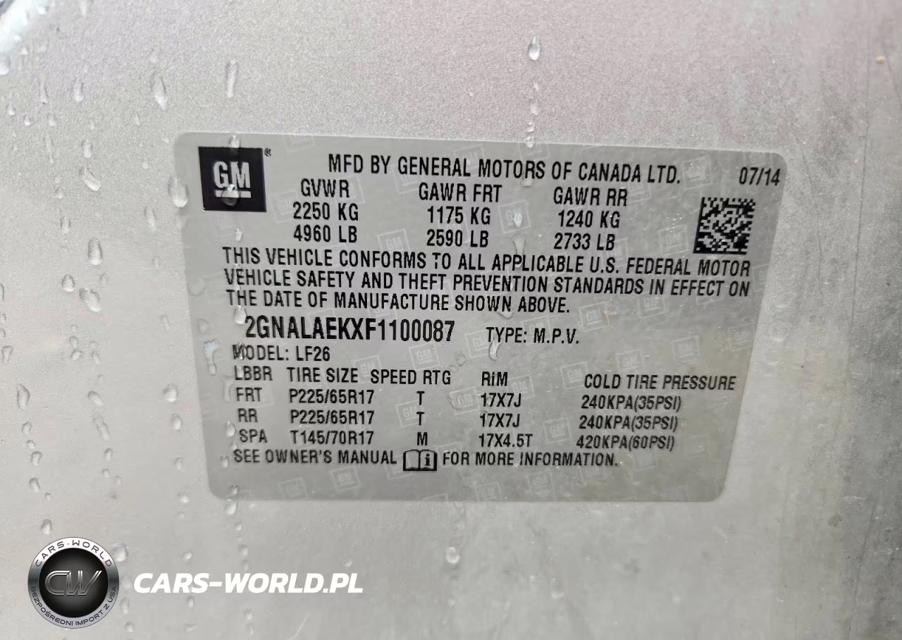 2015 Chevrolet Equinox Ls VIN:2GNALAEKXF1100087 - 13