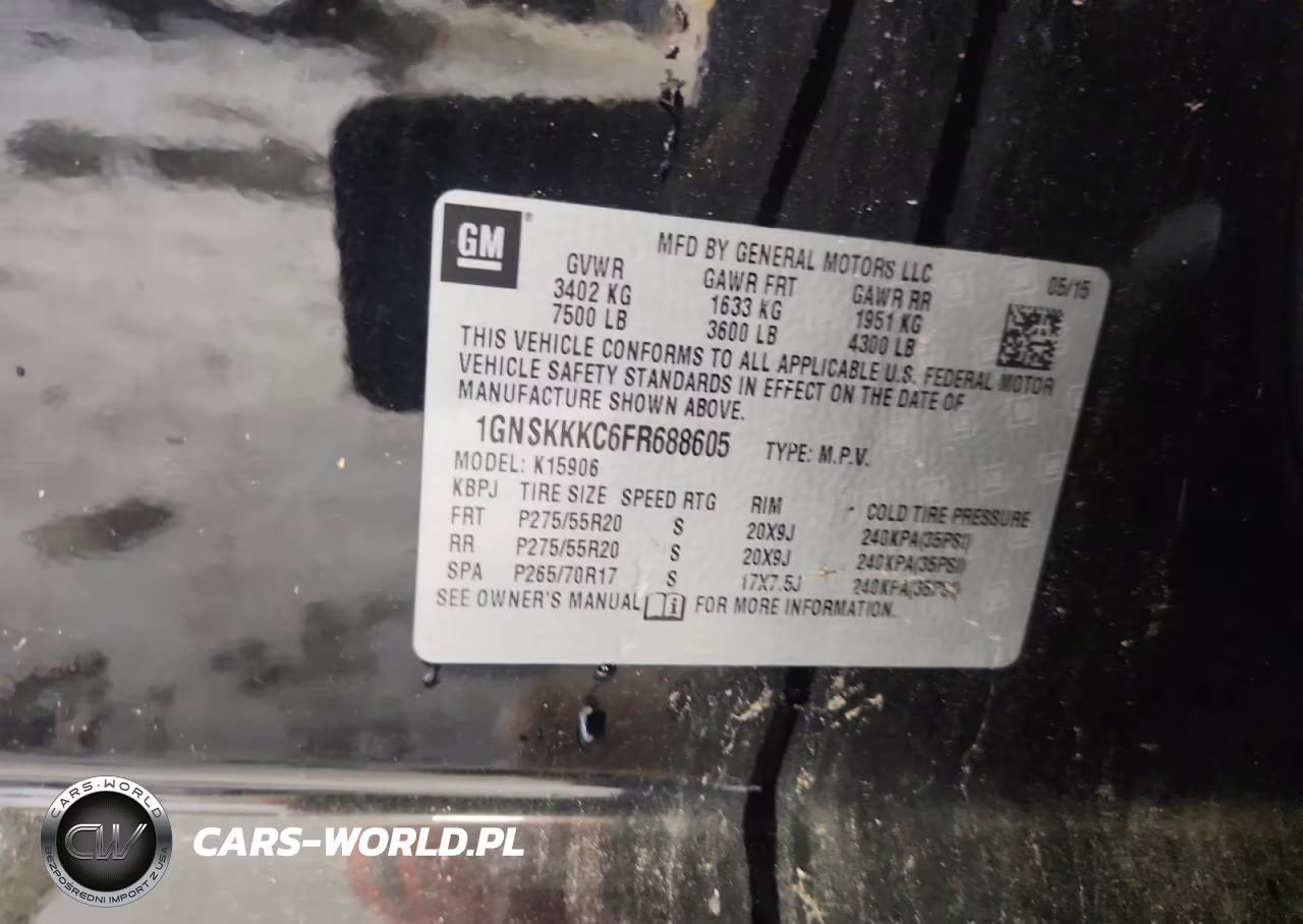 2015 Chevrolet Suburban K1500 Ltz VIN:1GNSKKKC6FR688605 - 13