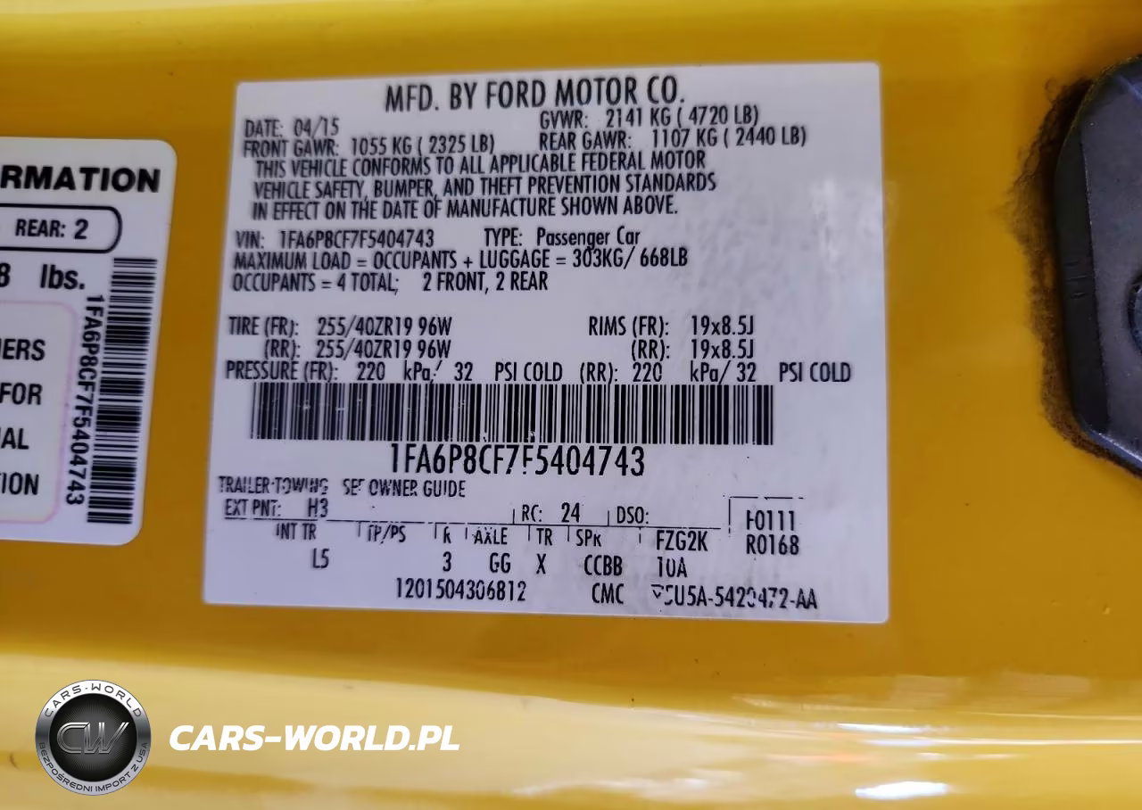 2015 Ford Mustang Gt VIN:1FA6P8CF7F5404743 - 12
