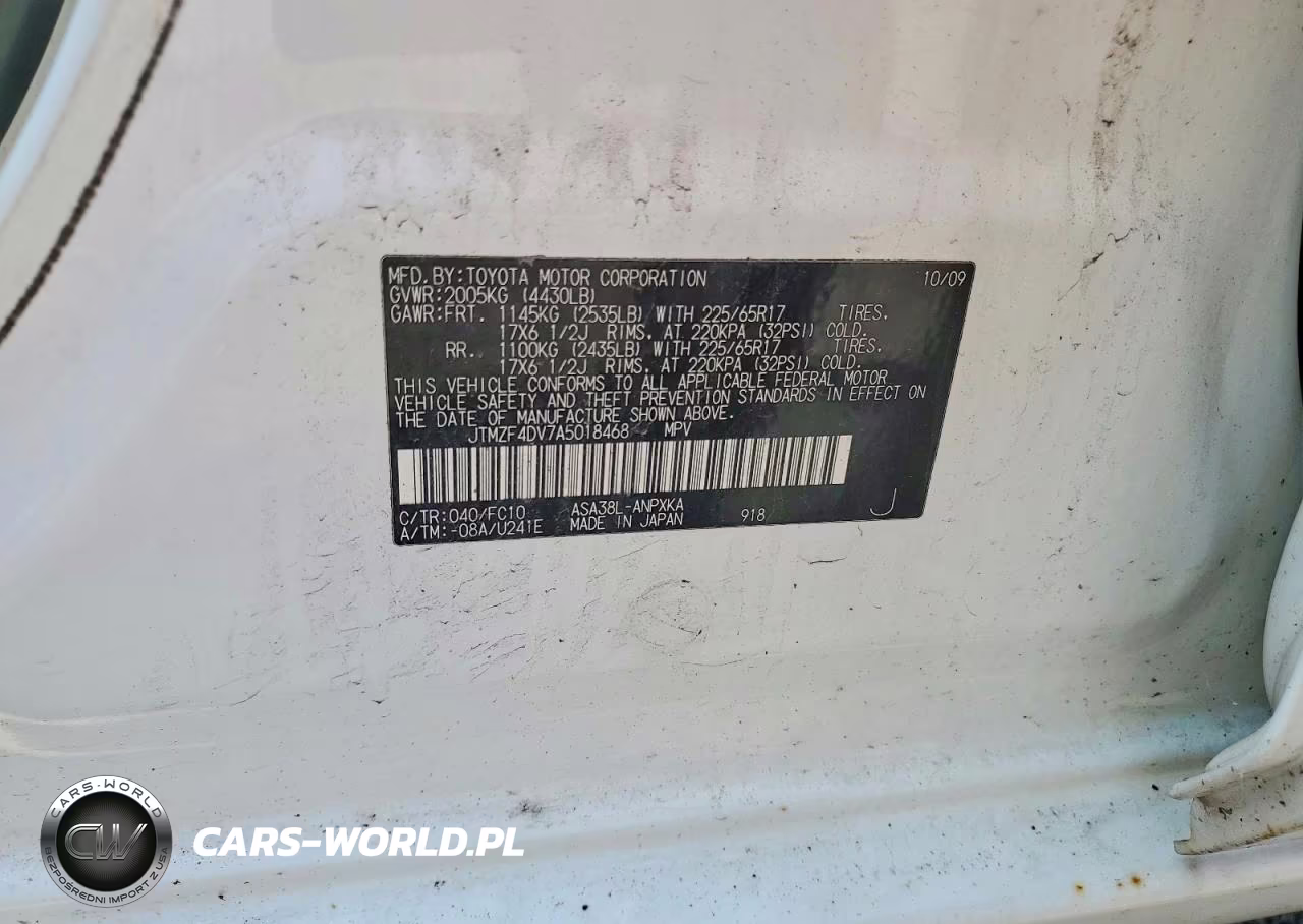 2010 Toyota Rav4 Base VIN:JTMZF4DV7A5018468 - 13