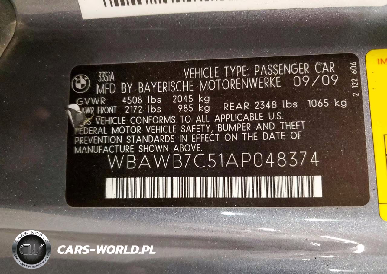 2010 BMW 335 I VIN:WBAWB7C51AP048374 - 13