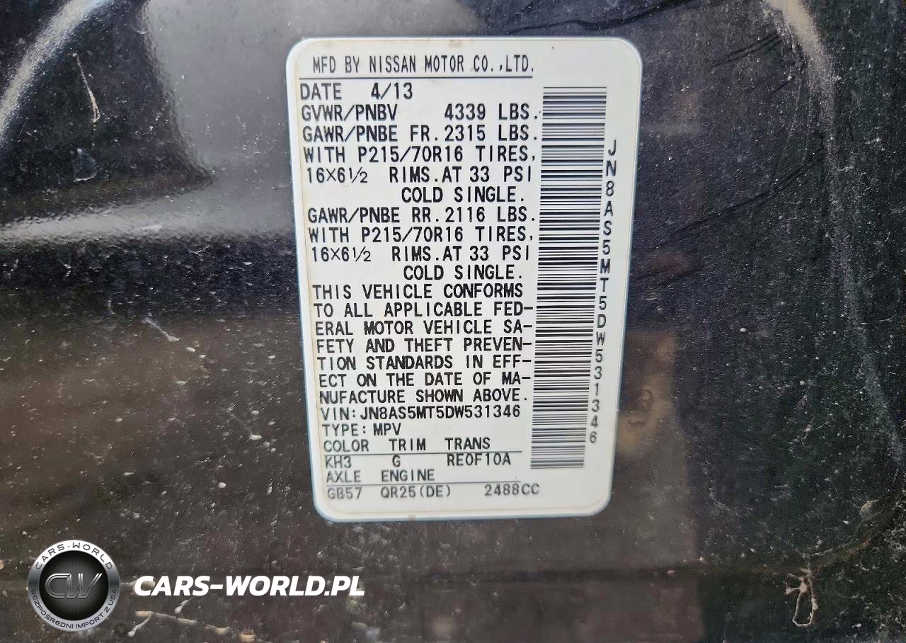 2013 Nissan Rogue VIN:JN8AS5MT5DW531346 - 13