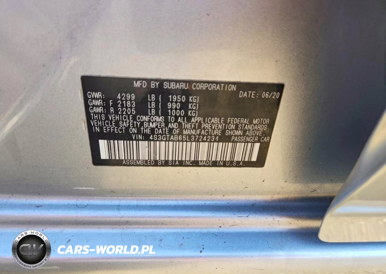 2020 Subaru Impreza VIN:4S3GTAB65L3724234 - 14