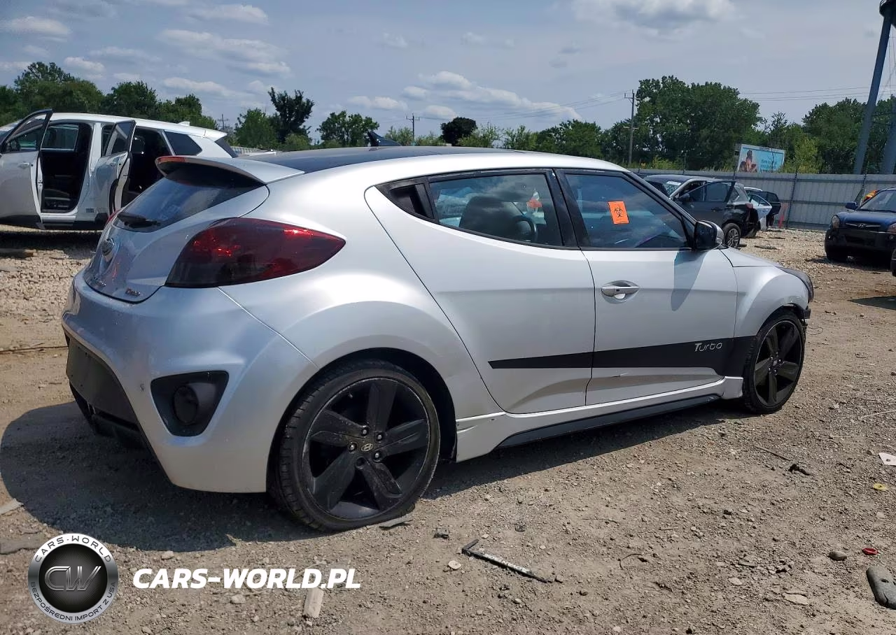 2013 Hyundai Veloster Turbo VIN:KMHTC6AE2DU110477 - 3