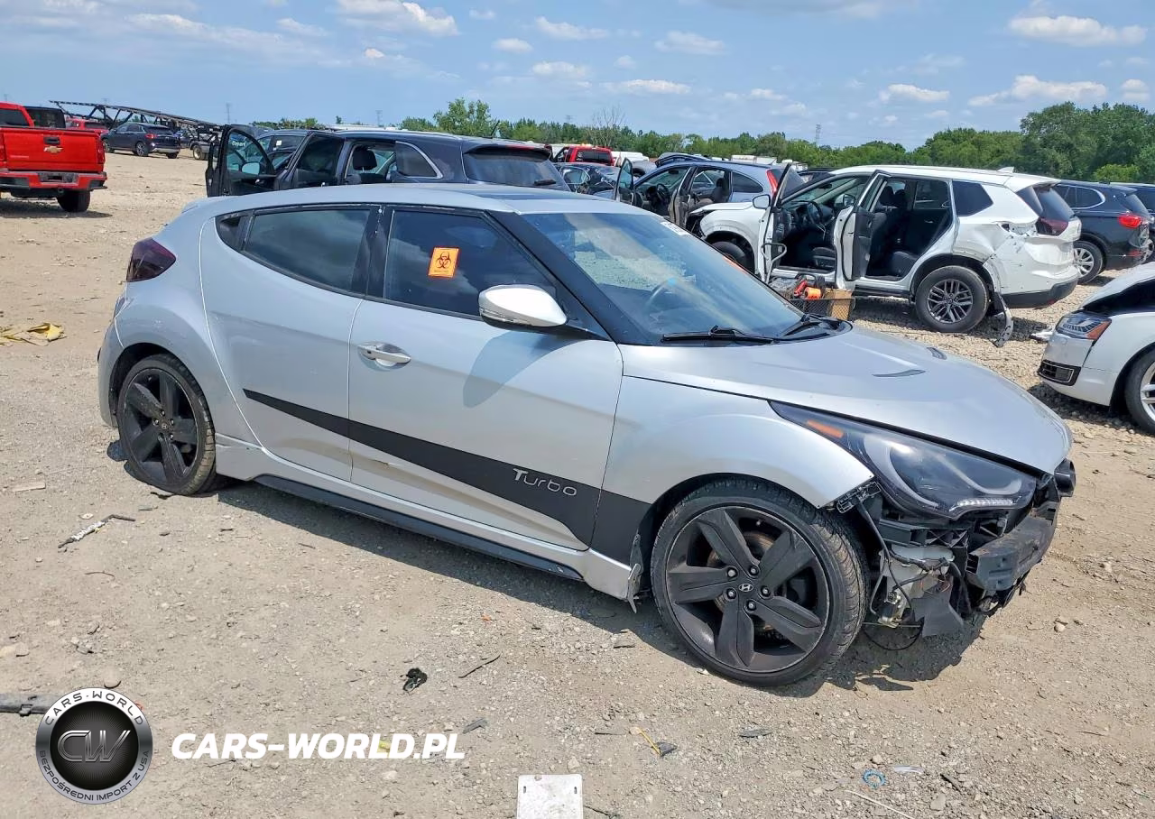2013 Hyundai Veloster Turbo VIN:KMHTC6AE2DU110477 - 4