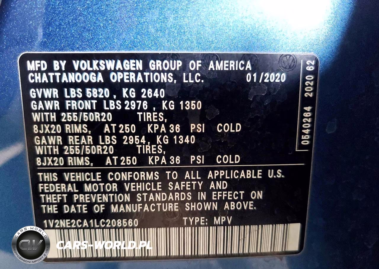 2020 Volkswagen Atlas Cross Sport Sel Premium VIN:1V2NE2CA1LC208560 - 12