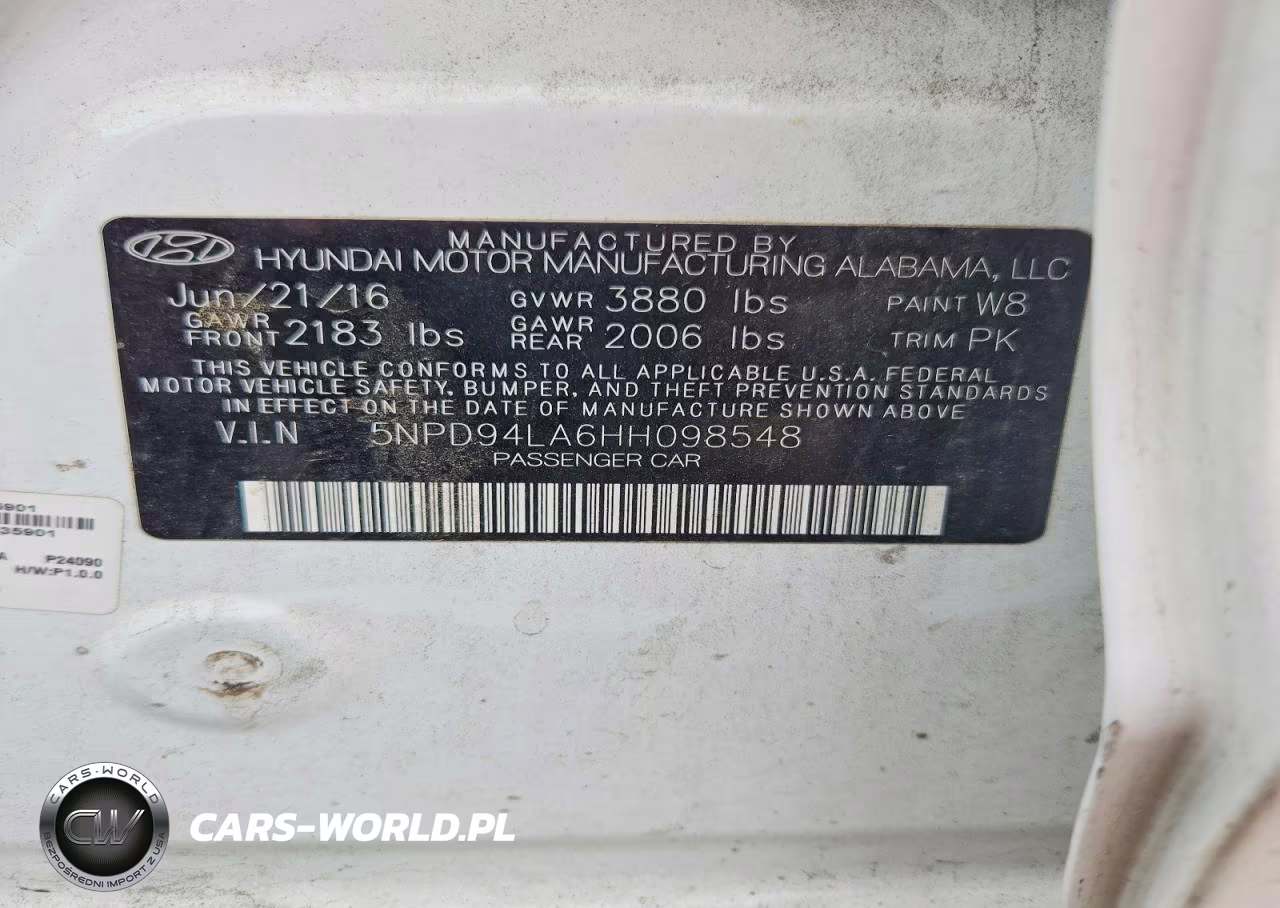 2017 Hyundai Elantra Eco VIN:5NPD94LA6HH098548 - 12
