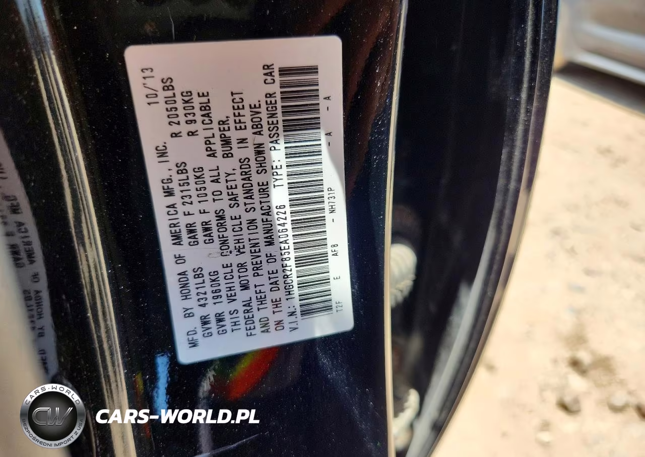 2014 Honda Accord Exl VIN:1HGCR2F85EA064226 - 12