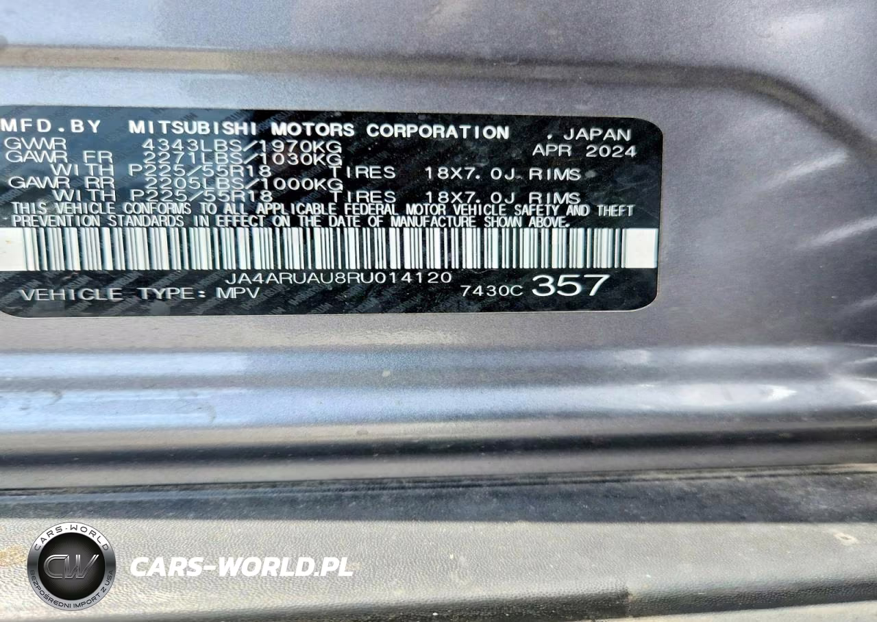 2024 Mitsubishi Outlander Sport S-Se VIN:JA4ARUAU8RU014120 - 13