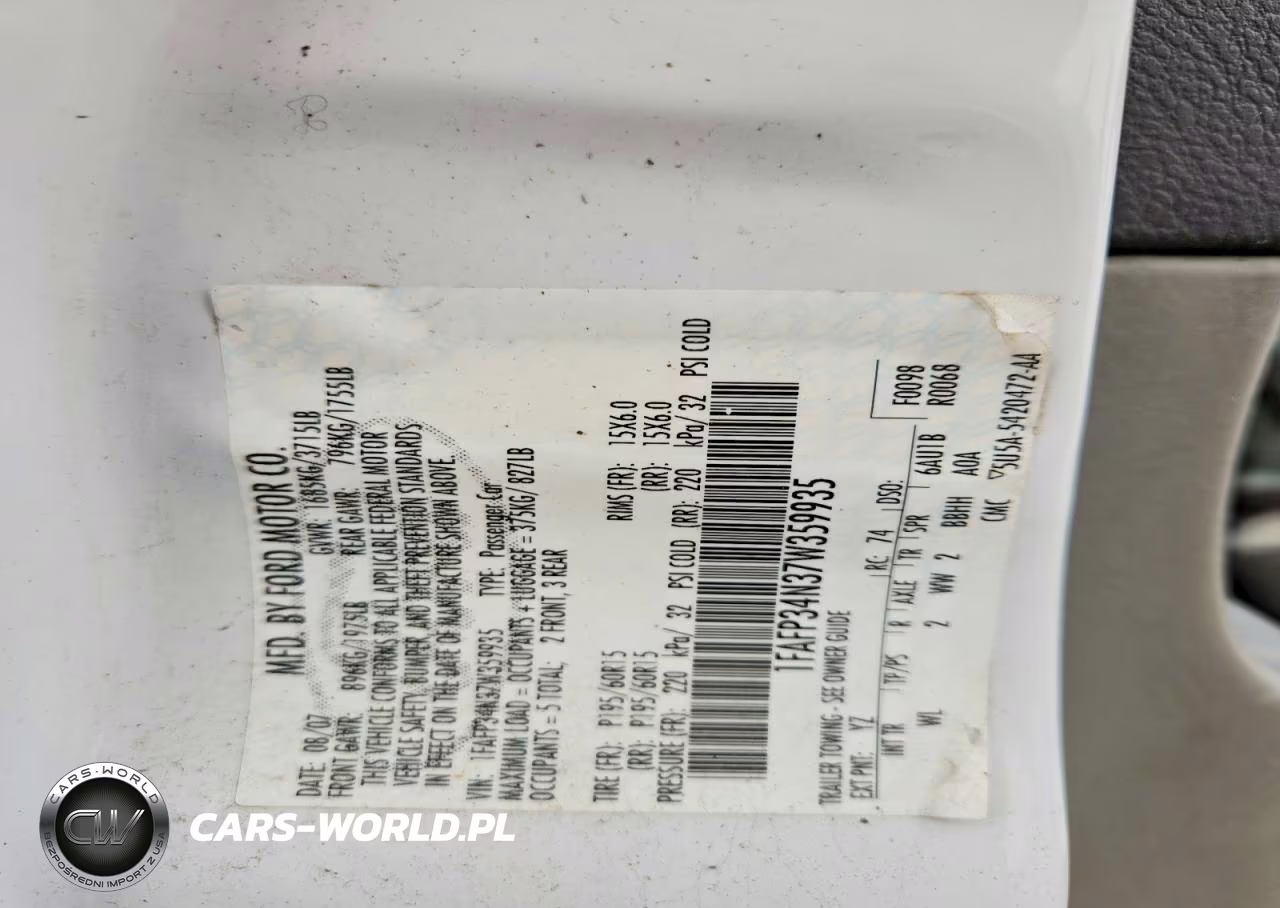2007 Ford Focus Zx4 VIN:1FAFP34N37W359935 - 12