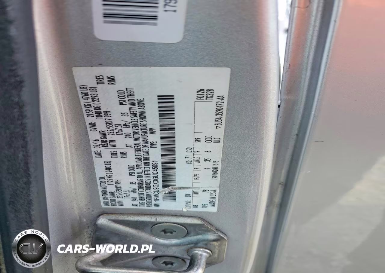 2016 Ford Escape Se VIN:1FMCU9GX3GUC45091 - 13