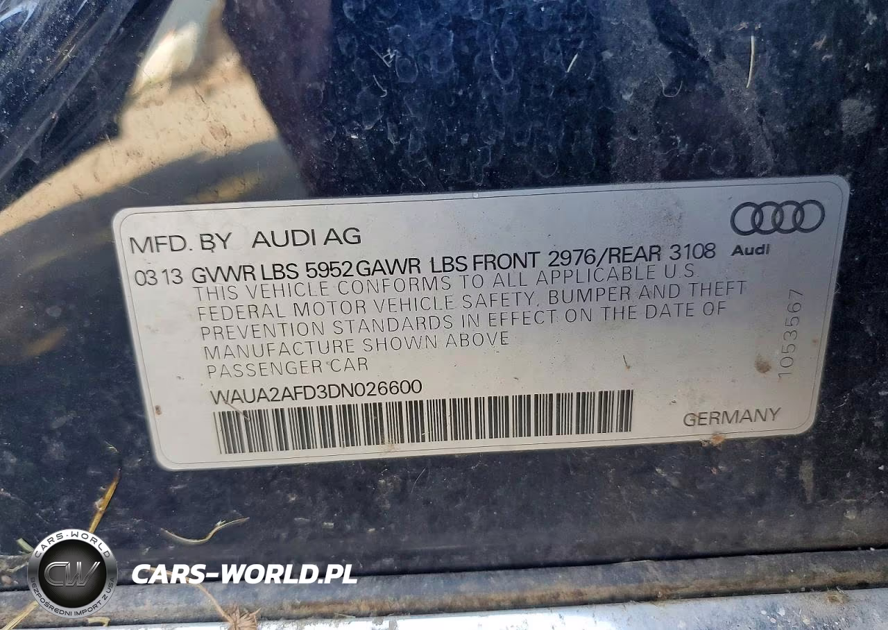 2013 Audi A8 Quattro VIN:WAUA2AFD3DN026600 - 12