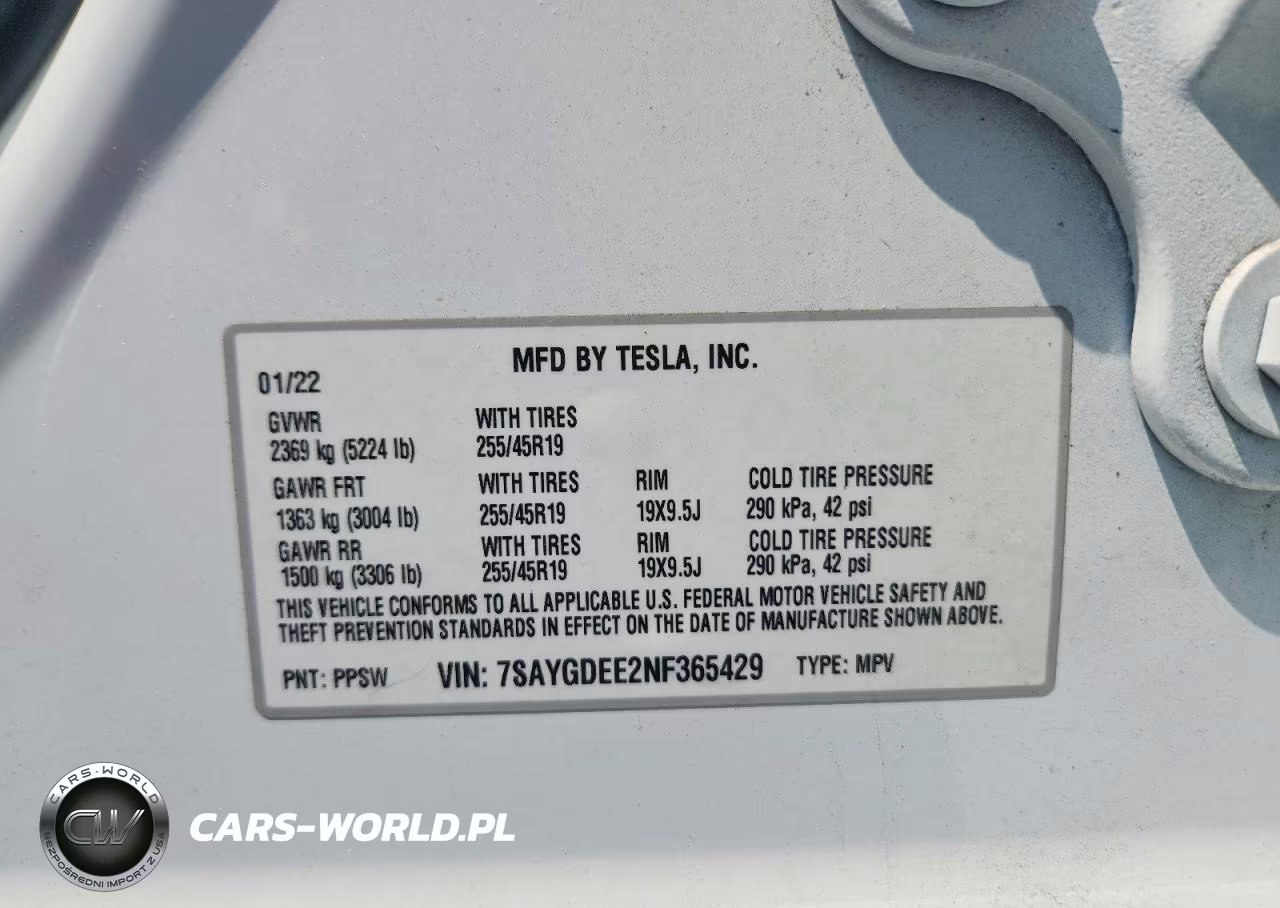 2022 Tesla Model Y VIN:7SAYGDEE2NF365429 - 12