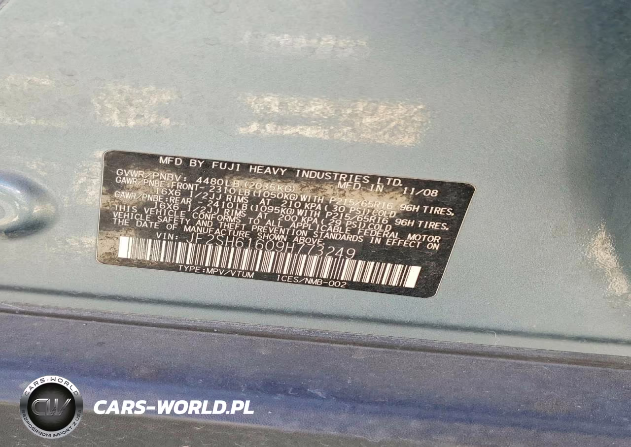 2009 Subaru Forester 2.5X VIN:JF2SH61609H773249 - 12