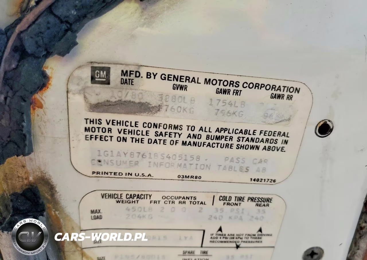 1981 Chevrolet Corvette VIN:1G1AY8761BS405158 - 12