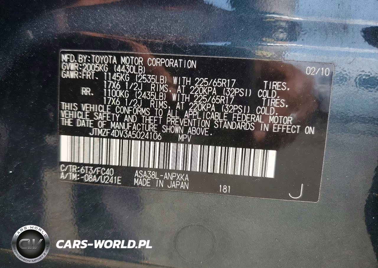 2010 Toyota Rav4 Base VIN:JTMZF4DV3A5024106 - 12