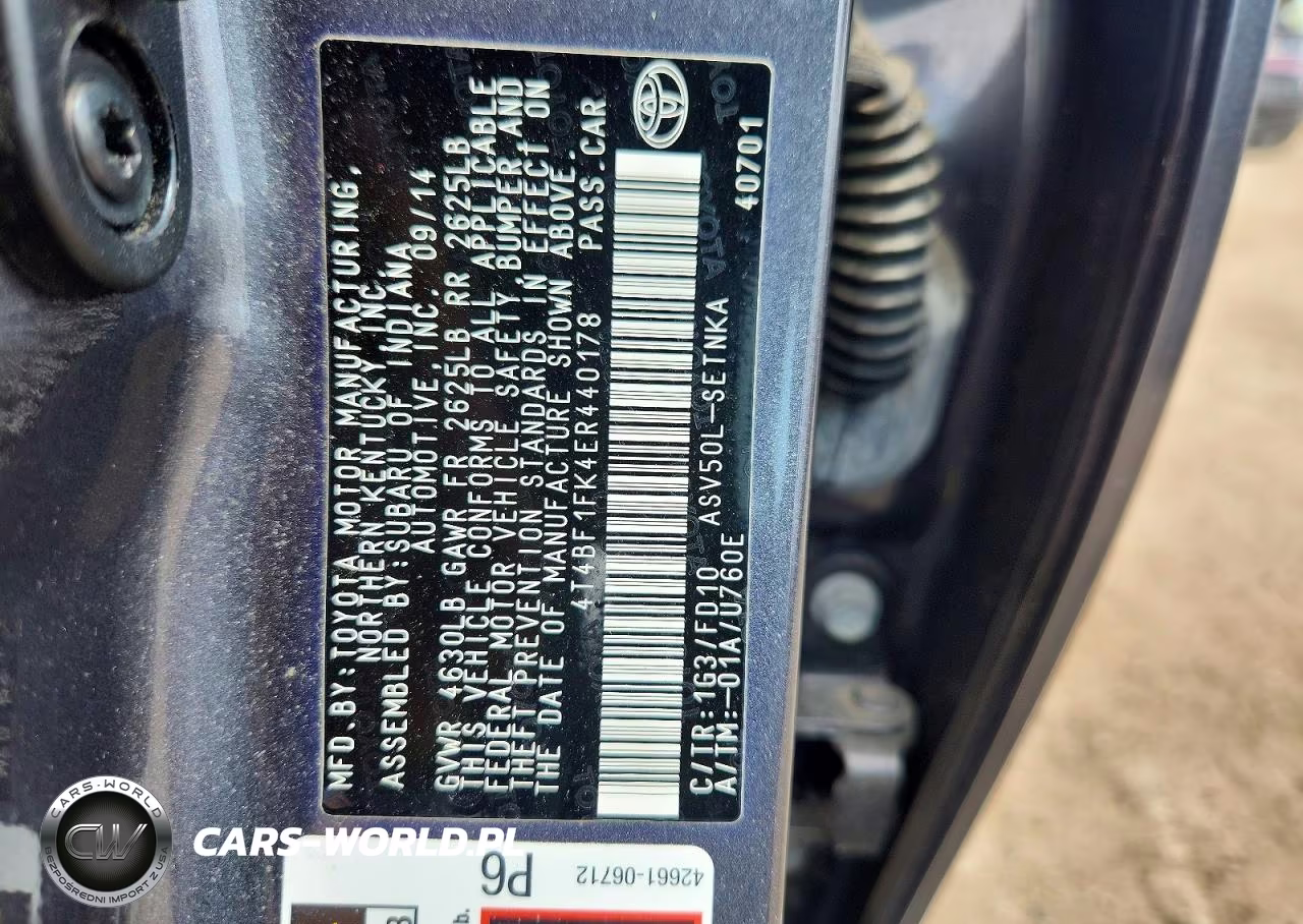 2014 Toyota Camry Le VIN:4T4BF1FK4ER440178 - 13