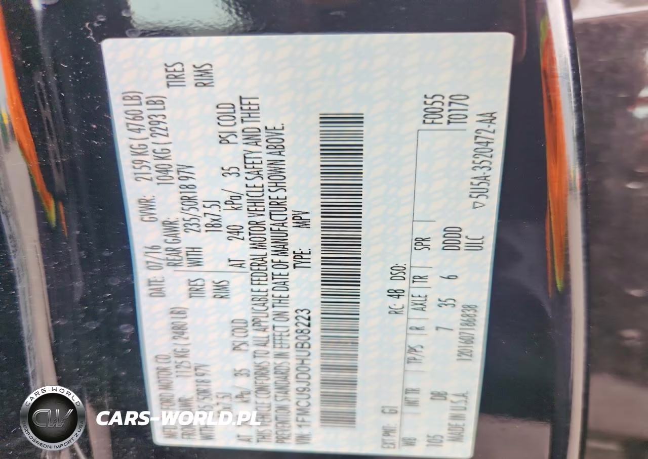 2017 Ford Escape Titanium VIN:1FMCU9JD0HUB08223 - 12