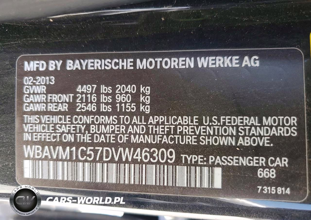 2013 BMW X1 Sdrive28I VIN:WBAVM1C57DVW46309 - 13