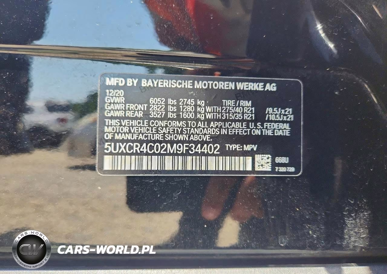 2021 BMW X5 Sdrive 40I VIN:5UXCR4C02M9F34402 - 13