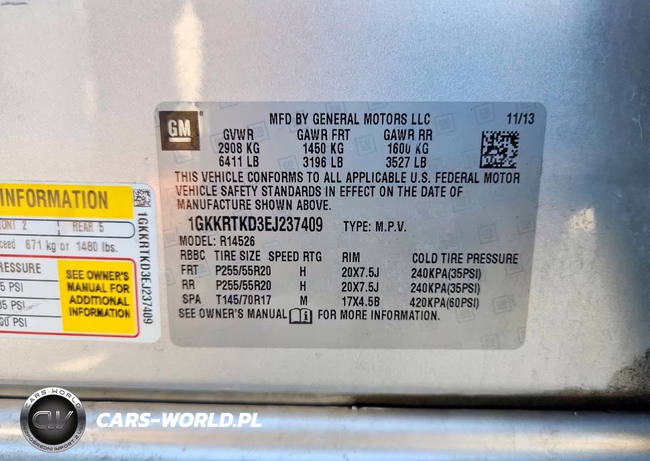 2014 GMC Acadia Denali VIN:1GKKRTKD3EJ237409 - 13