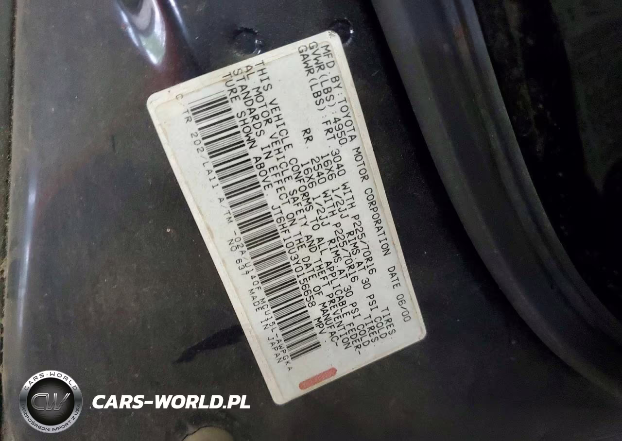 2000 Lexus Rx 300 VIN:JT6HF10U3Y0156658 - 13