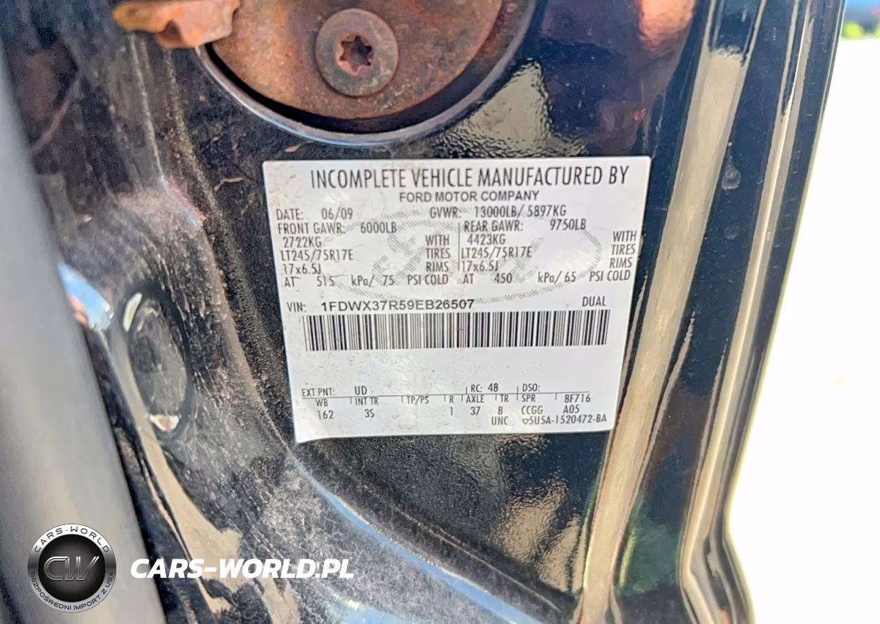 2009 Ford F350 Super Duty VIN:1FDWX37R59EB26507 - 10