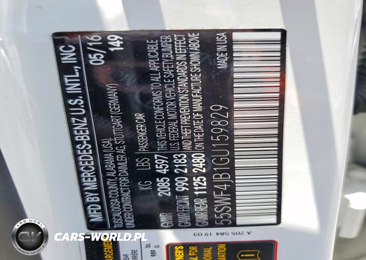 2016 Mercedes-Benz C 300 VIN:55SWF4JB1GU159829 - 12