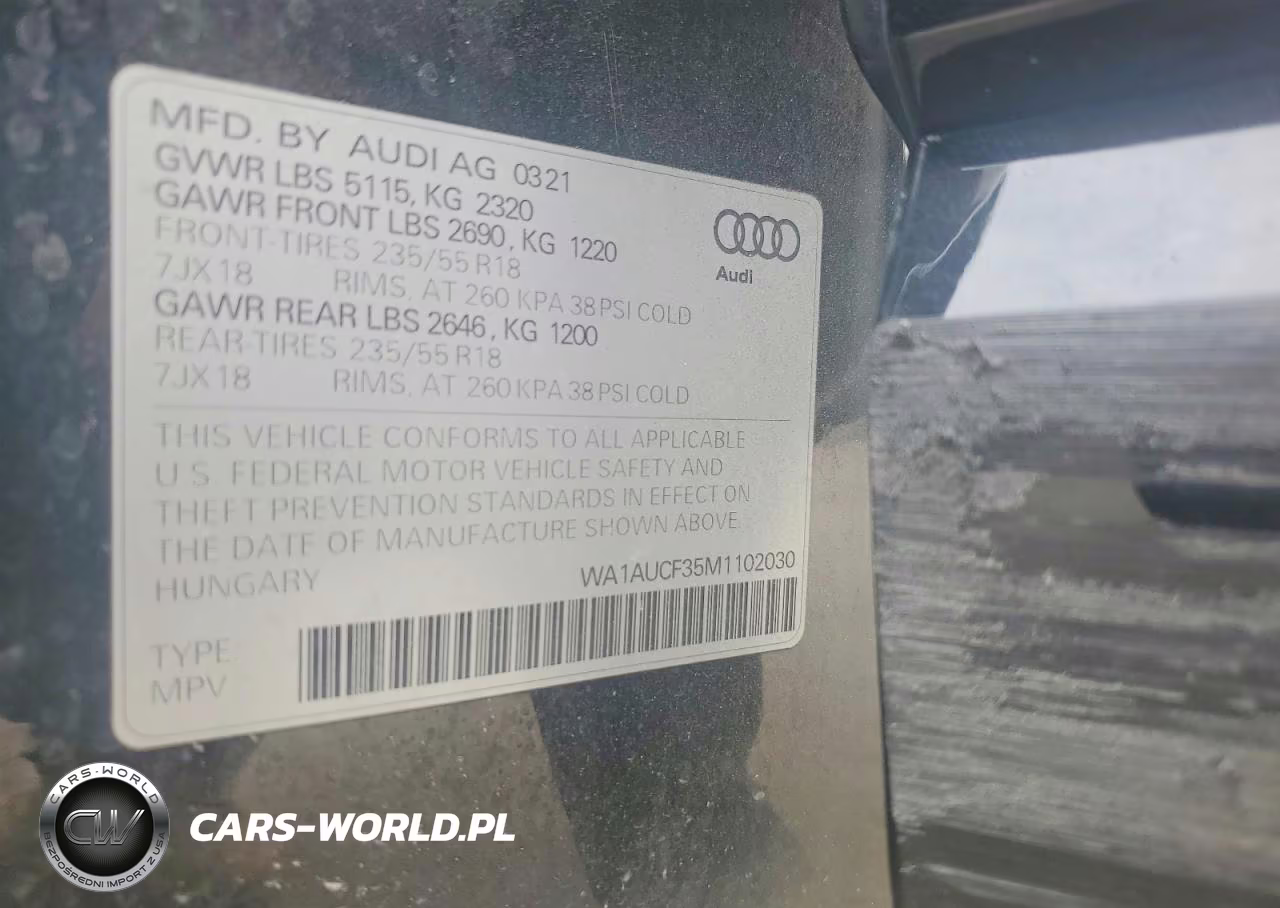 2021 Audi Q3 Premium 40 VIN:WA1AUCF35M1102030 - 12