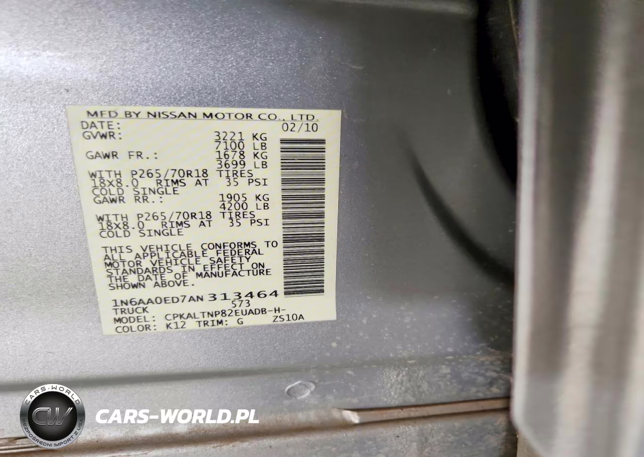 2010 Nissan Titan Se VIN:1N6AA0ED7AN313464 - 12