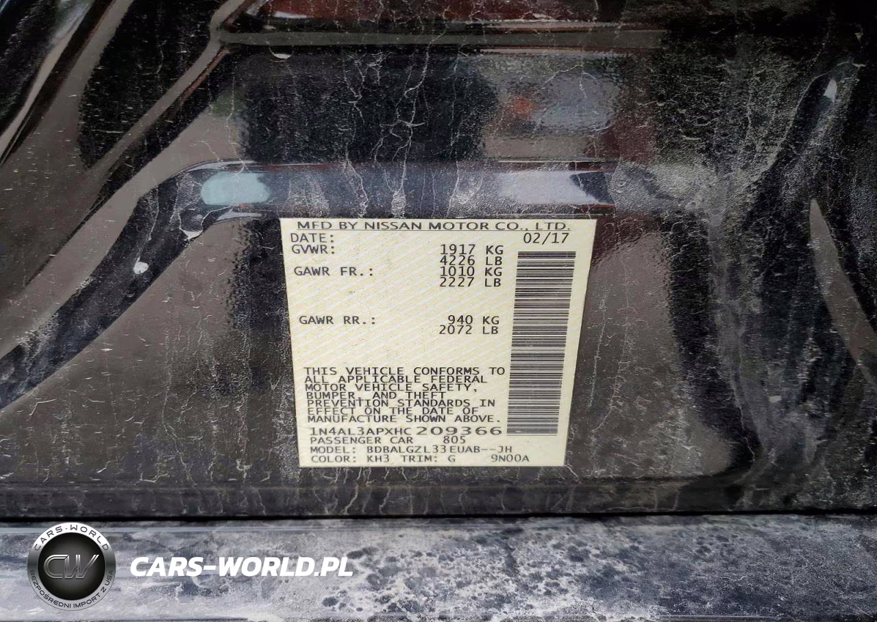 2017 Nissan Altima 2.5 S VIN:1N4AL3APXHC209366 - 12