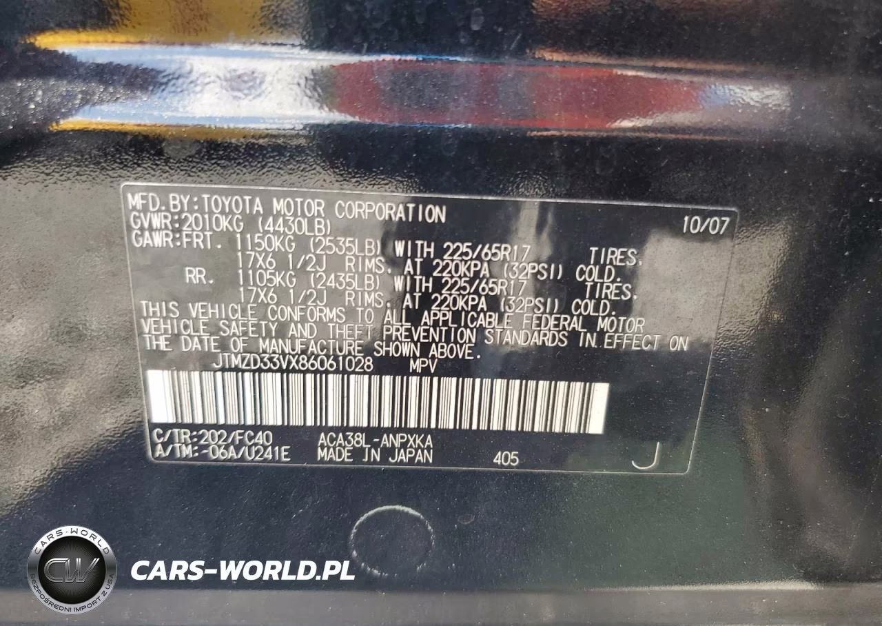 2008 Toyota Rav4 Base VIN:JTMZD33VX86061028 - 13