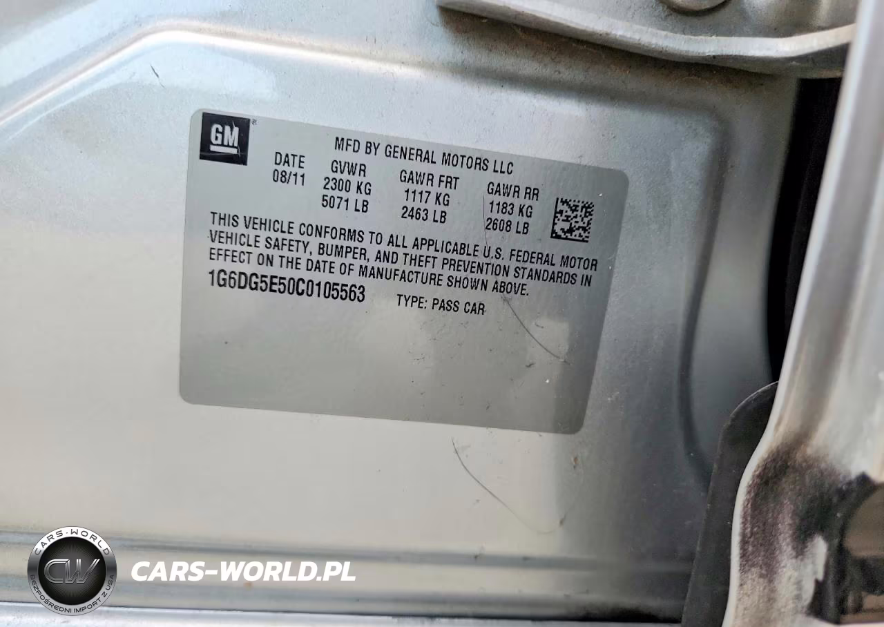 2012 Cadillac Cts Luxury Collection VIN:1G6DG5E50C0105563 - 12