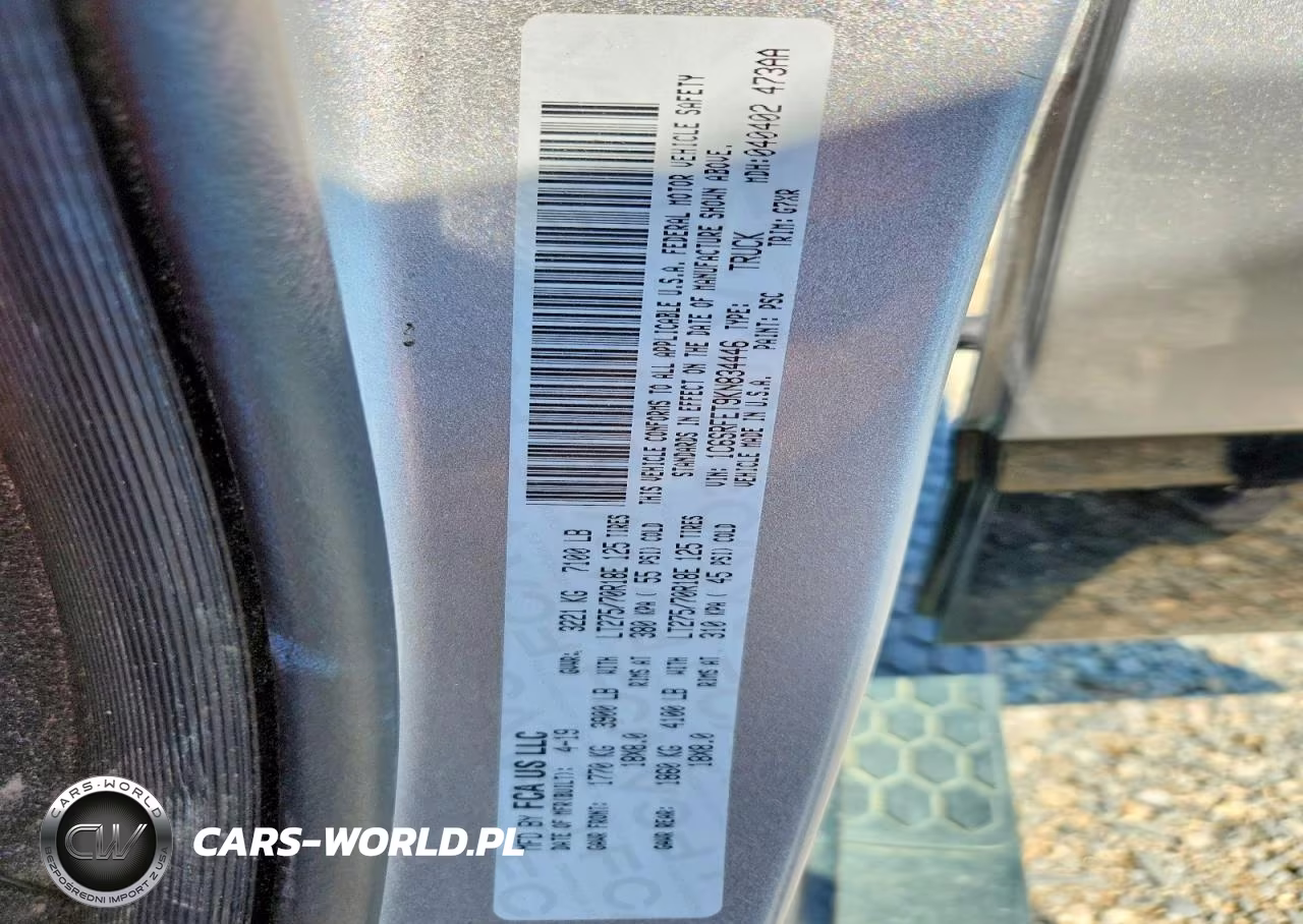 2019 Ram 1500 Rebel VIN:1C6SRFET9KN834446 - 12