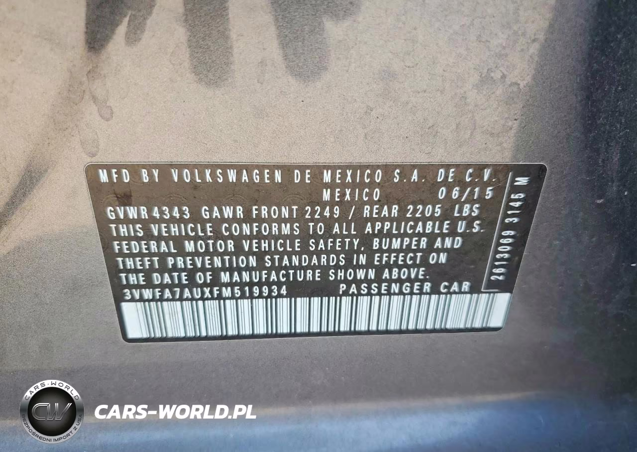 2015 Volkswagen Golf Sportwagen Tdi S VIN:3VWFA7AUXFM519934 - 12