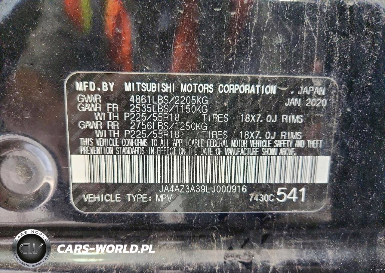 2020 Mitsubishi Outlander Se VIN:JA4AZ3A39LJ000916 - 13