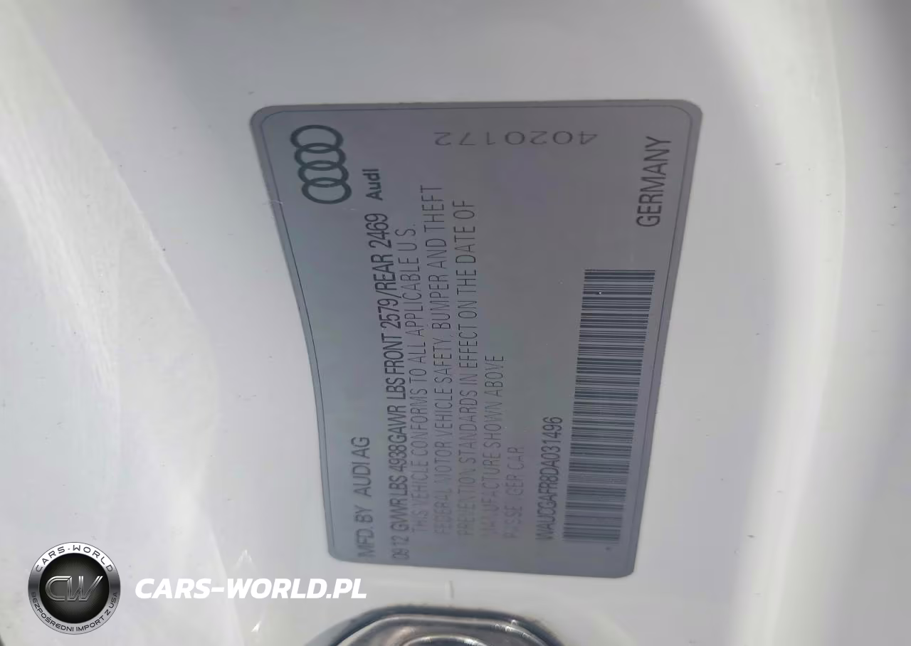 2013 Audi S5 Premium Plus VIN:WAUCGAFR8DA031496 - 12
