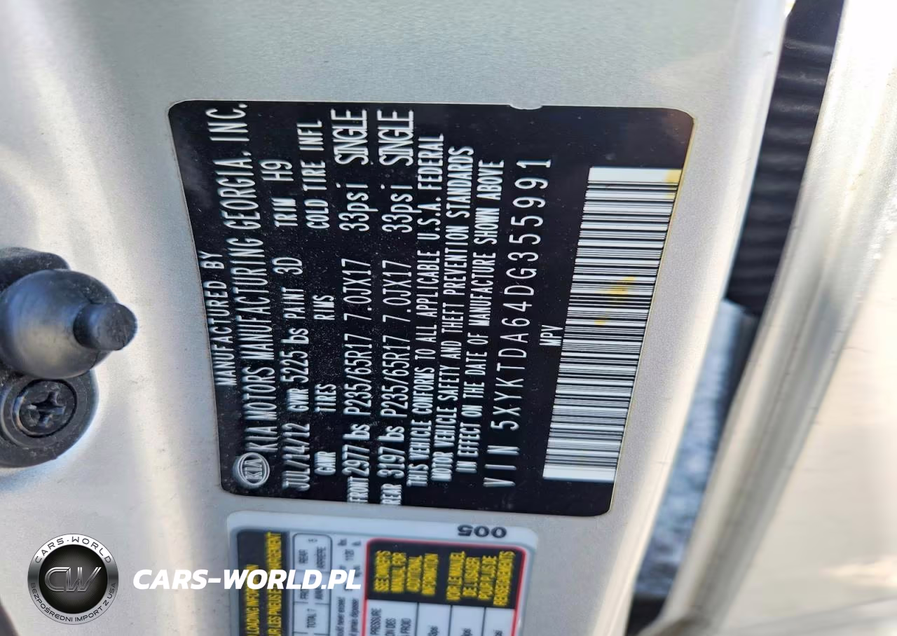 2013 Kia Sorento Lx VIN:5XYKTDA64DG355991 - 13