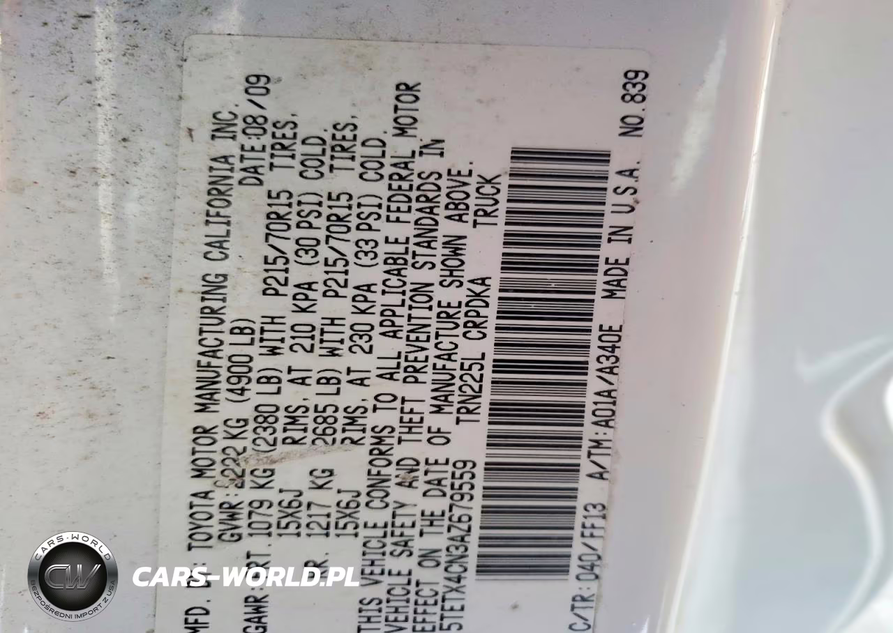 2010 Toyota Tacoma Base VIN:5TETX4CN3AZ679559 - 12