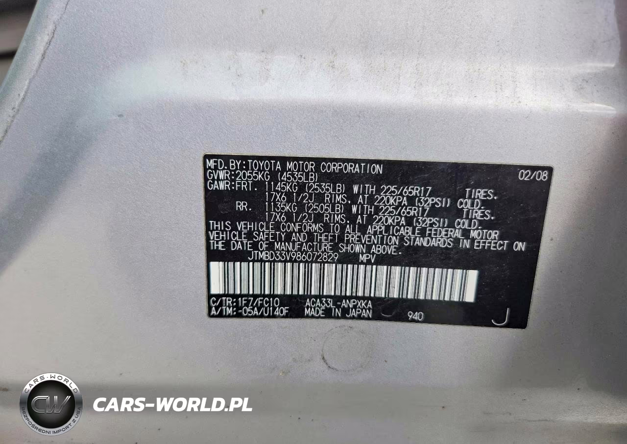 2008 Toyota Rav4 Base VIN:JTMBD33V986072829 - 13