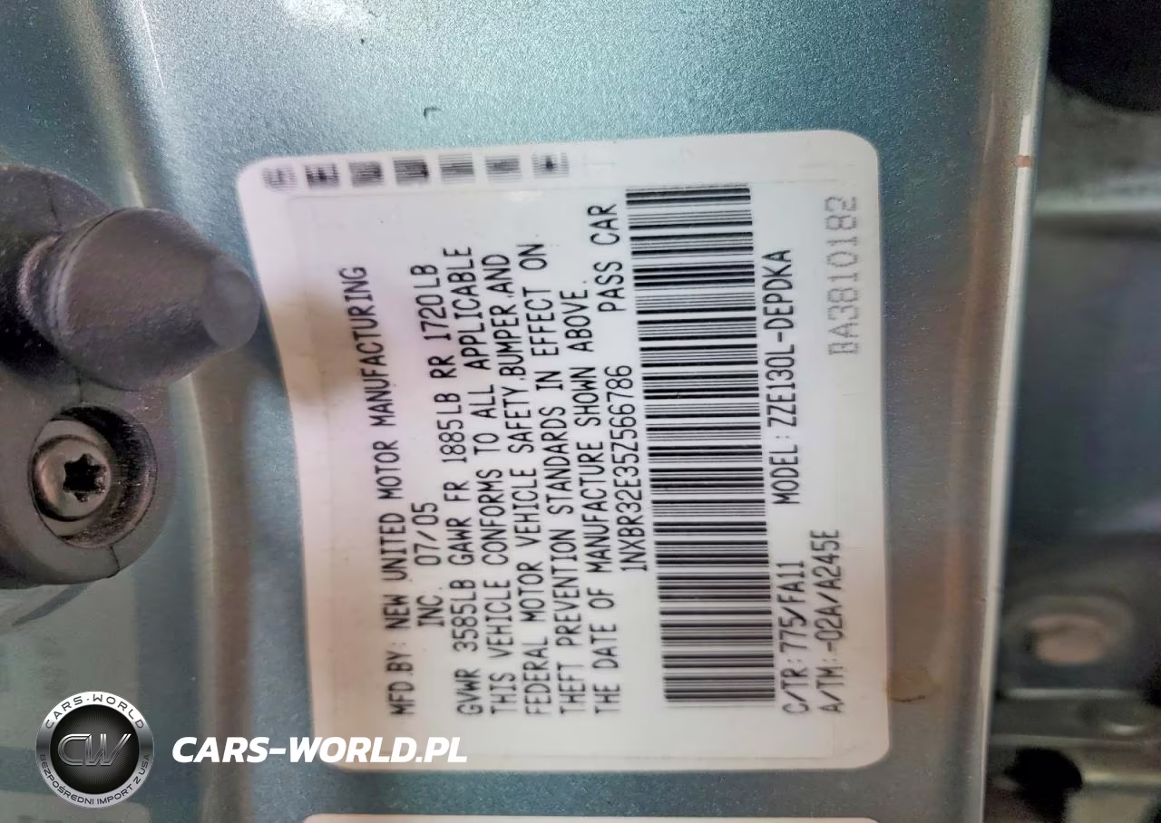 2005 Toyota Corolla Ce VIN:1NXBR32E35Z566786 - 12