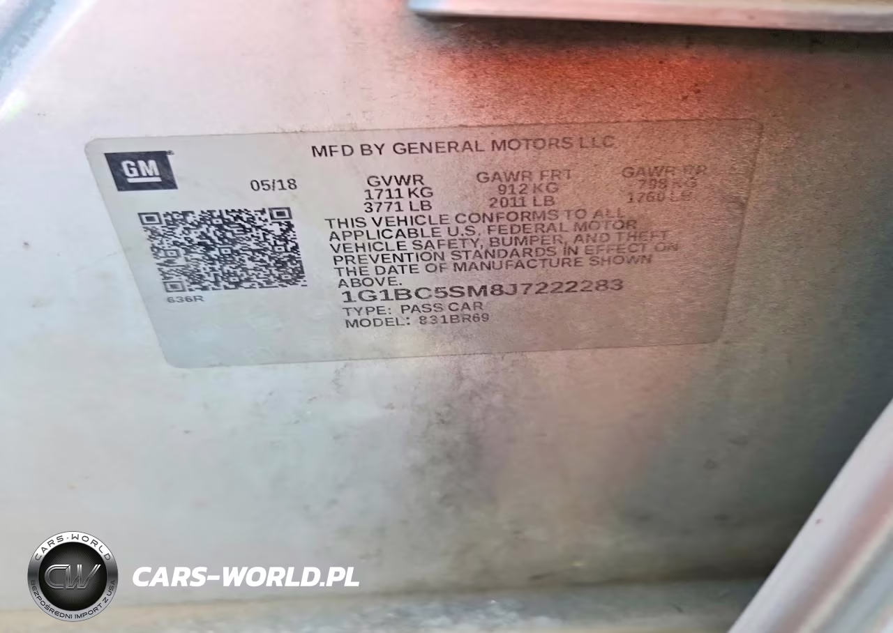 2018 Chevrolet Cruze Ls VIN:1G1BC5SM8J7222283 - 12
