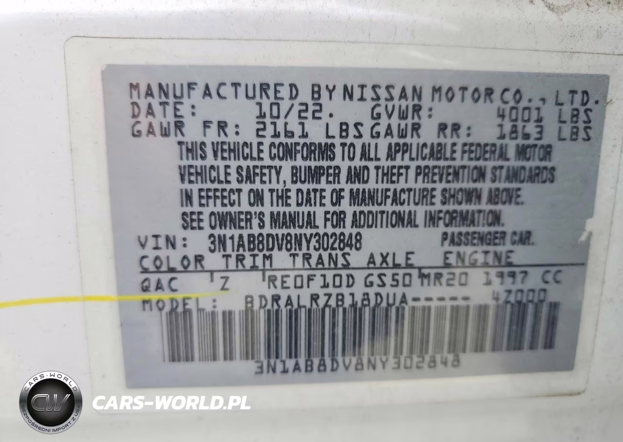 2022 Nissan Sentra Sr VIN:3N1AB8DV8NY302848 - 12